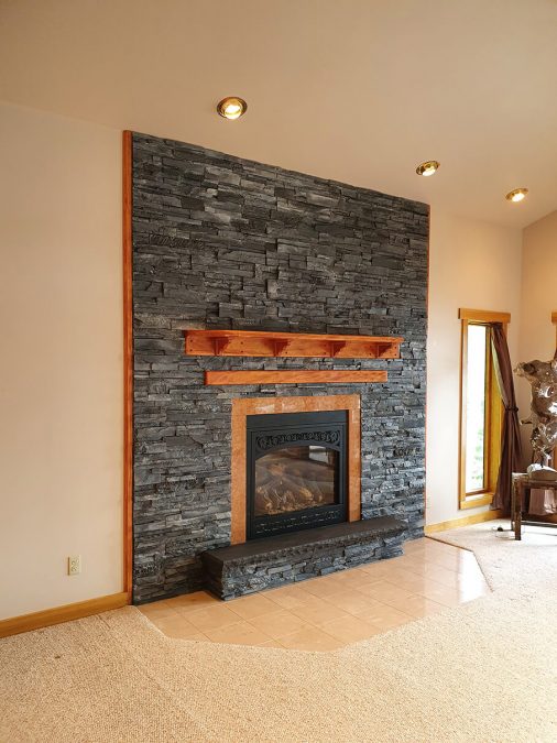 Exact Match Masonry Staining Modern Charcoal Grey Fireplace